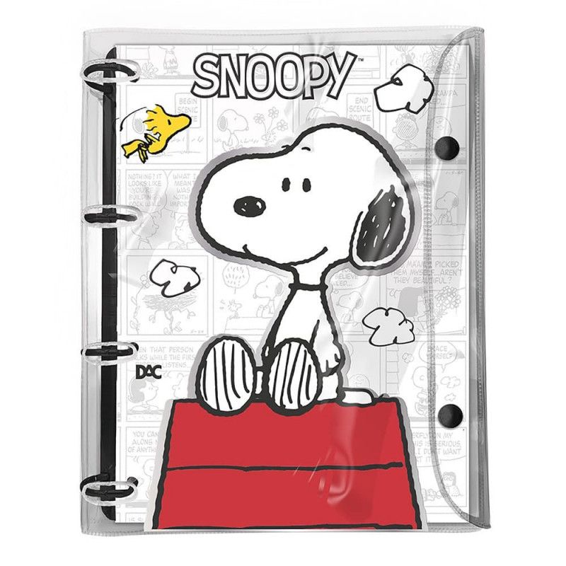 FICHARIO UNIVERSITARIO 4 ARGOLAS 192 FOLHAS SNOOPY DAC - REF. 5188 - 1 UNIDADE