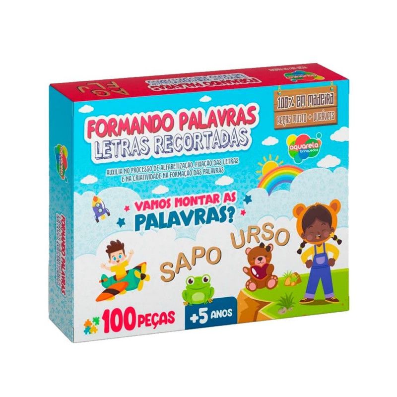 FORMANDO PALAVRAS LETRAS RECORTADAS 100 PECAS AQUARELA - REF. 173 - 1 UNIDADE