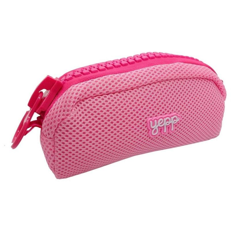 ESTOJO TELADO ZIPER GROSSO ROSA CLARO/ROSA ESCURO YEPP - REF. EST12033 - 1 UNIDADE