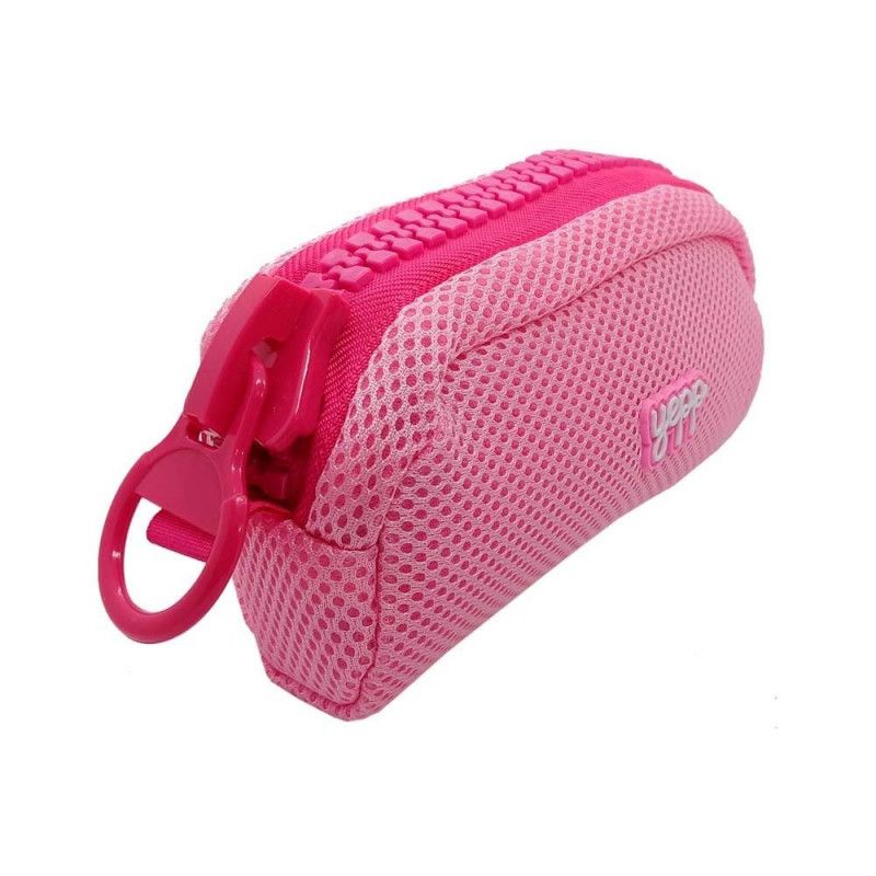 ESTOJO TELADO ZIPER GROSSO ROSA CLARO/ROSA ESCURO YEPP - REF. EST12033 - 1 UNIDADE