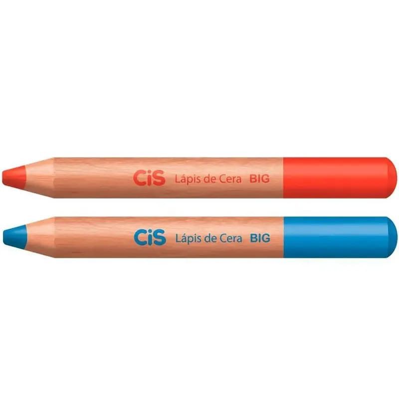 LAPIS DE CERA JUMBO COM 6 CORES CIS  - REF. 52.2600 - CAIXA COM 6 UNIDADES