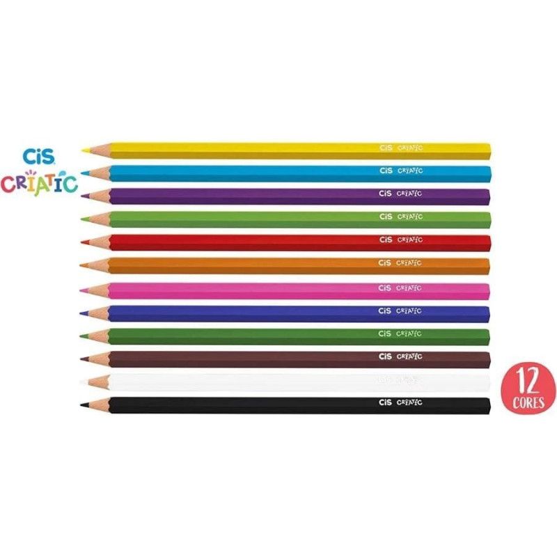 LAPIS DE COR CIS CRIATIC 12 CORES CIS - REF. 60.0401 - CAIXA COM 12 UNIDADES