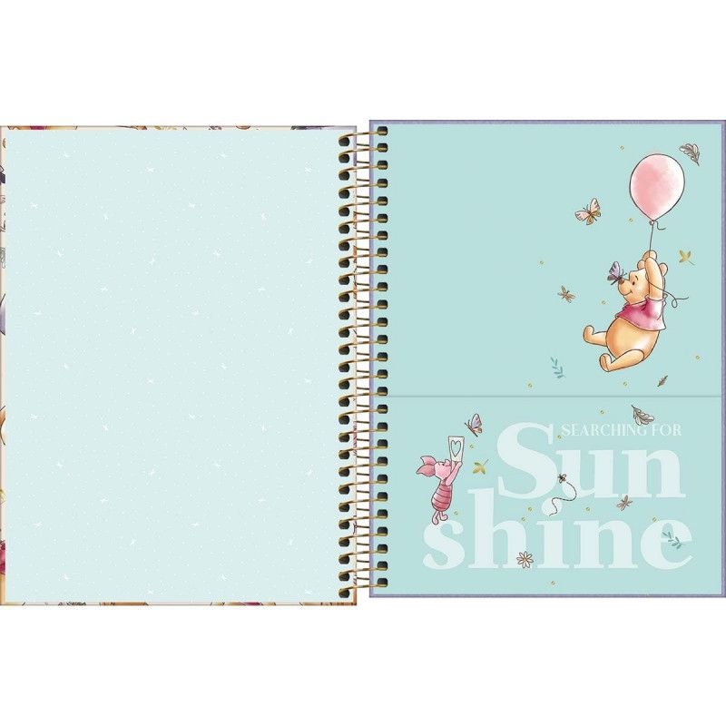 AGENDA ESPIRAL PLANNER POOH M7 2025 TILIBRA - REF. 302341 - PACOTE COM 4 UNIDADES