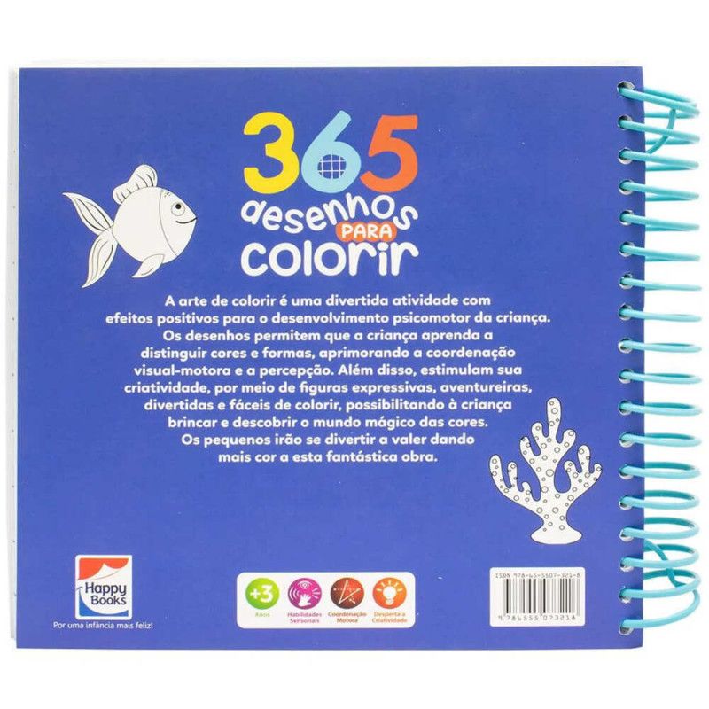 365 DESENHOS PARA COLORIR AZUL - REF.  310220 - 1 UNIDADE