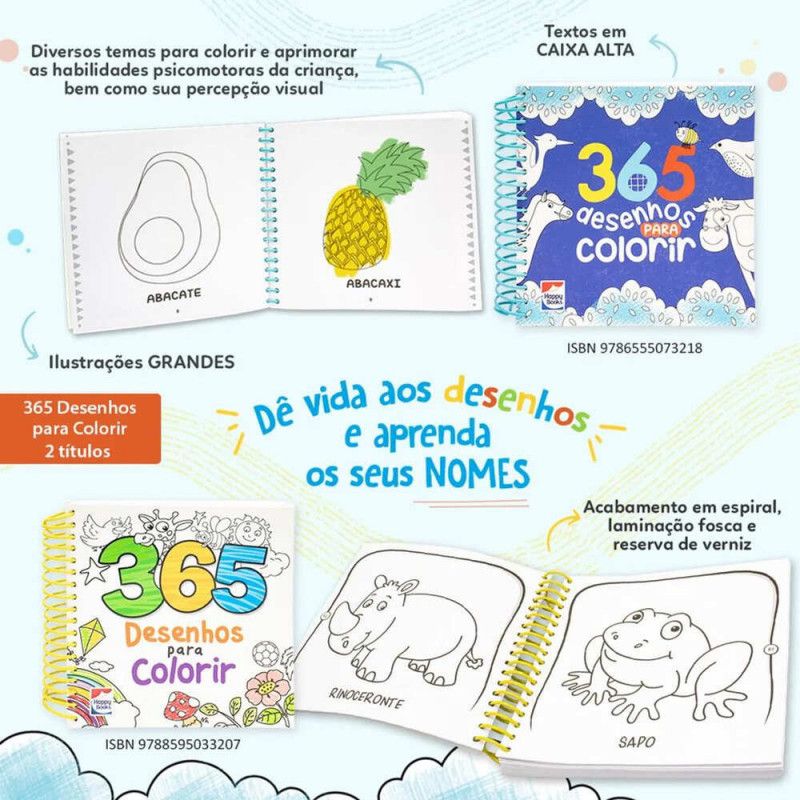365 DESENHOS PARA COLORIR AZUL - REF.  310220 - 1 UNIDADE
