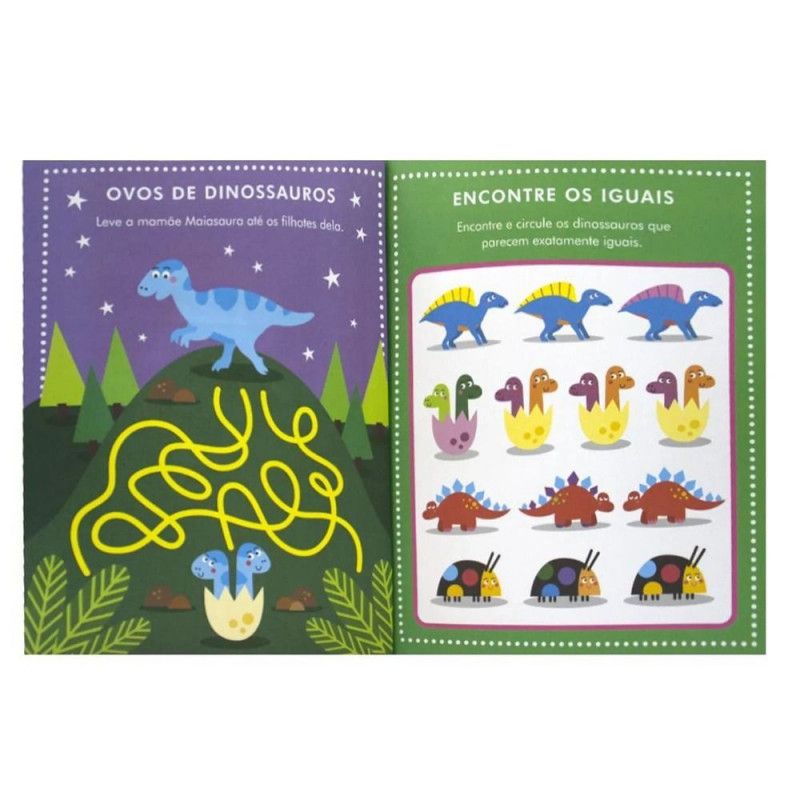 AVENTURAS COM ADESIVOS LIVRO DE ATIVIDADES DINOSSAUROS - REF. 314706 - 1 UNIDADE