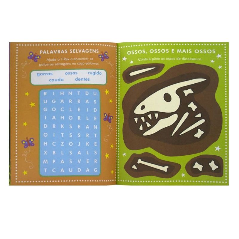 AVENTURAS COM ADESIVOS LIVRO DE ATIVIDADES DINOSSAUROS - REF. 314706 - 1 UNIDADE