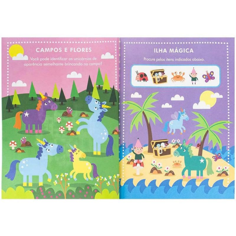 AVENTURAS COM ADESIVOS LIVRO DE ATIVIDADES UNICORNIOS - REF. 314730 - 1 UNIDADE