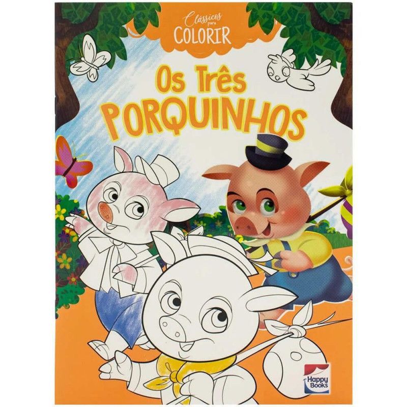 CLASSICOS PARA COLORIR: OS TRES PORQUINHO - REF. 311677 - 1 UNIDADE