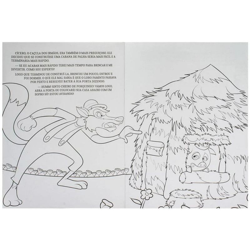 CLASSICOS PARA COLORIR: OS TRES PORQUINHO - REF. 311677 - 1 UNIDADE