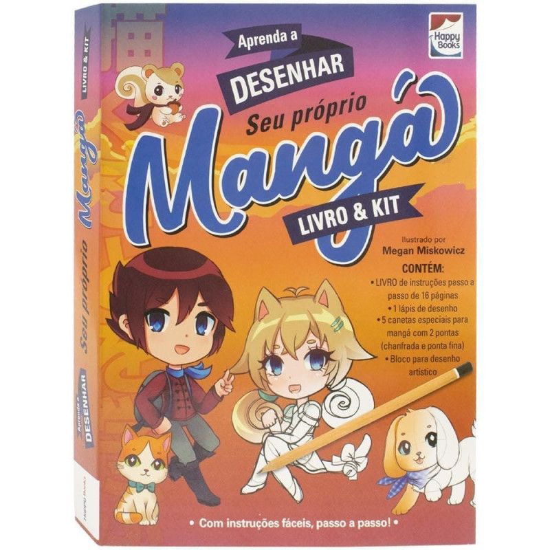 LIVRO E KIT APRENDA A DESENHAR SEU MANGA - REF. 311952 - 1 UNIDADE