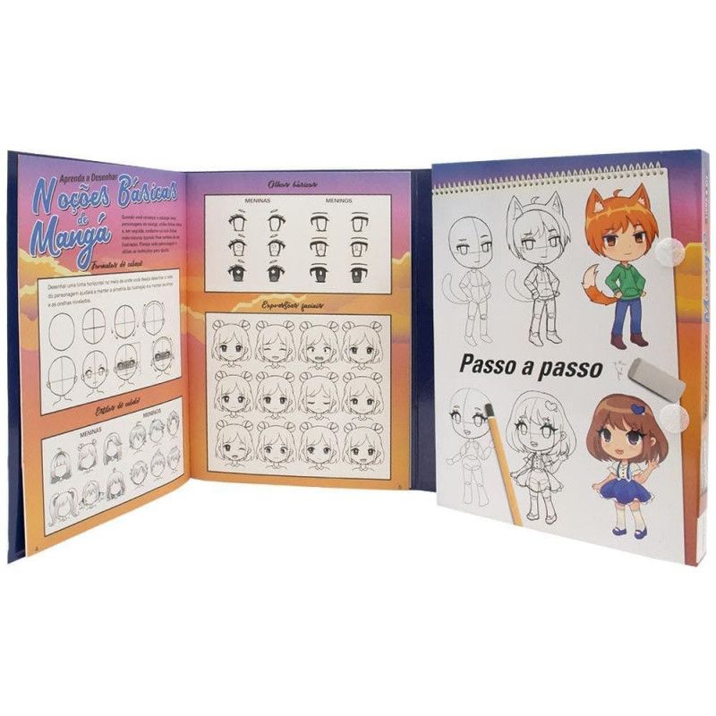 LIVRO E KIT APRENDA A DESENHAR SEU MANGA - REF. 311952 - 1 UNIDADE