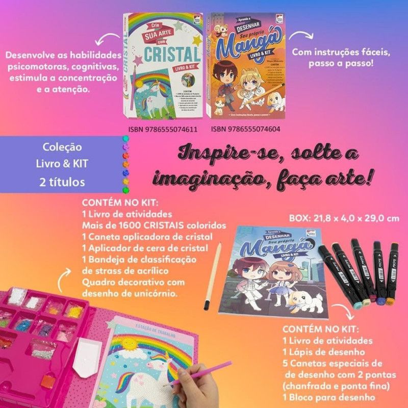 LIVRO E KIT APRENDA A DESENHAR SEU MANGA - REF. 311952 - 1 UNIDADE