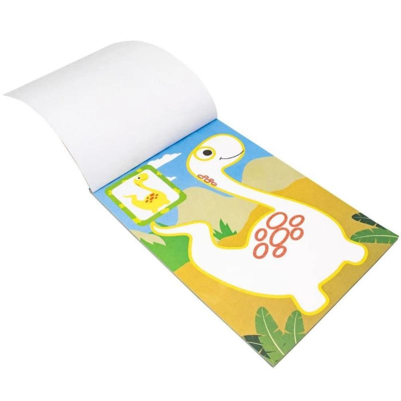 LIVRO-PAD DE COLORIR COM GLITTER DINOSSAUROS - REF. 310638 - 1 UNIDADE