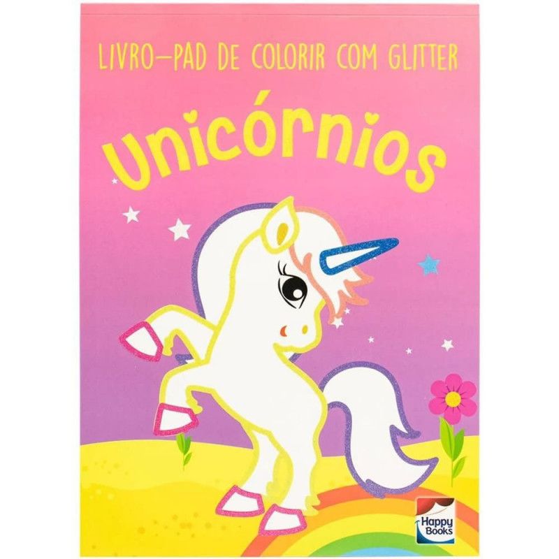 LIVRO-PAD DE COLORIR COM GLITTER UNICORNIOS - REF. 310662 - 1 UNIDADE