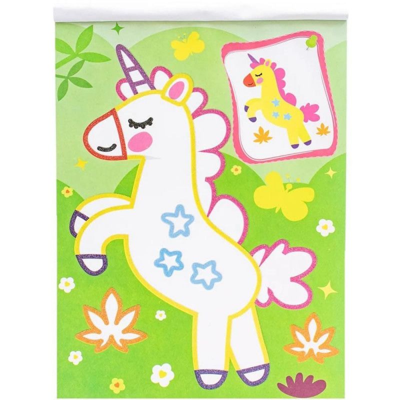 LIVRO-PAD DE COLORIR COM GLITTER UNICORNIOS - REF. 310662 - 1 UNIDADE