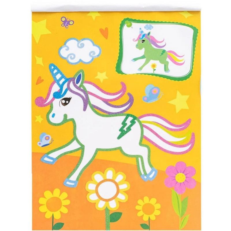 LIVRO-PAD DE COLORIR COM GLITTER UNICORNIOS - REF. 310662 - 1 UNIDADE