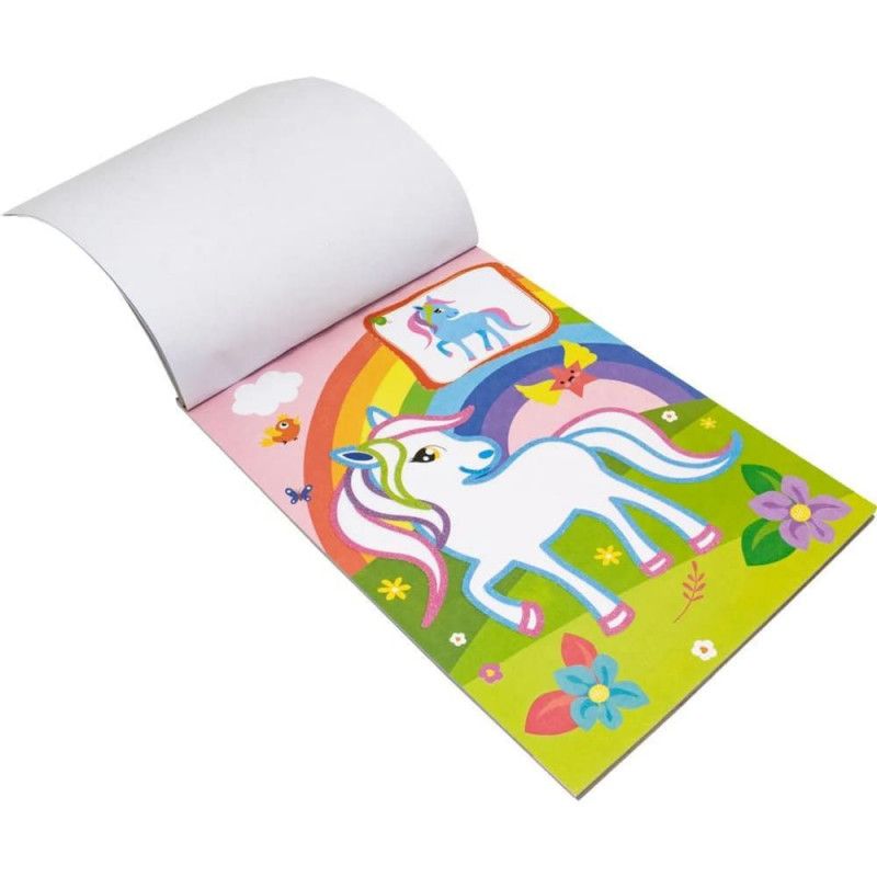 LIVRO-PAD DE COLORIR COM GLITTER UNICORNIOS - REF. 310662 - 1 UNIDADE