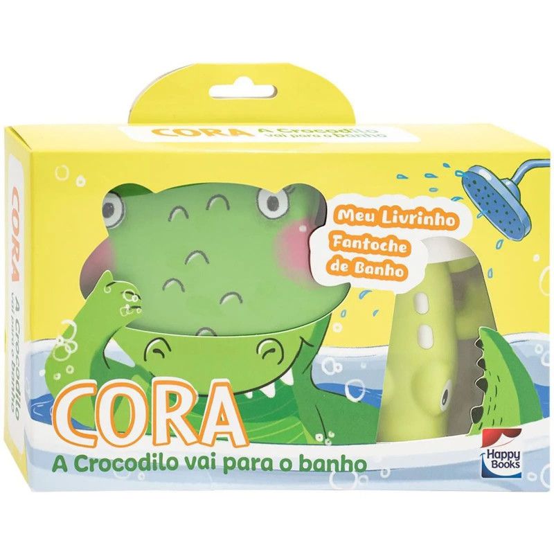 MEU LIVRINHO FANTOCHE DE BANHO: CORA, A CROCODILO VAI PRO BANHO - REF. 307890 - 1 UNIDADE