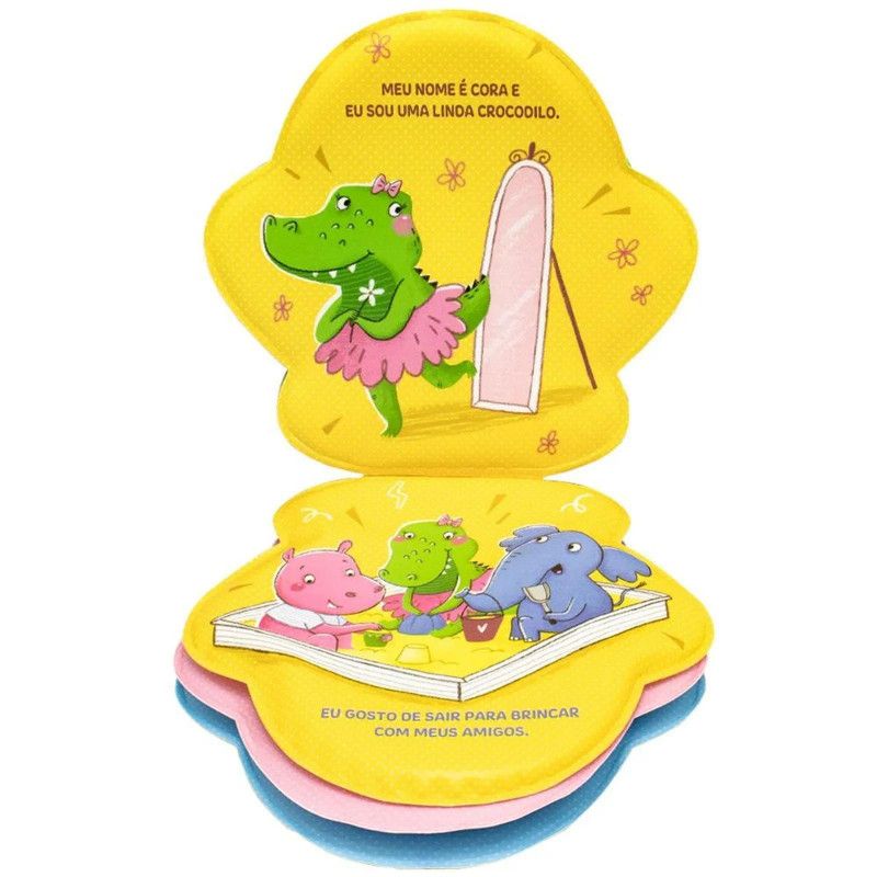MEU LIVRINHO FANTOCHE DE BANHO: CORA, A CROCODILO VAI PRO BANHO - REF. 307890 - 1 UNIDADE