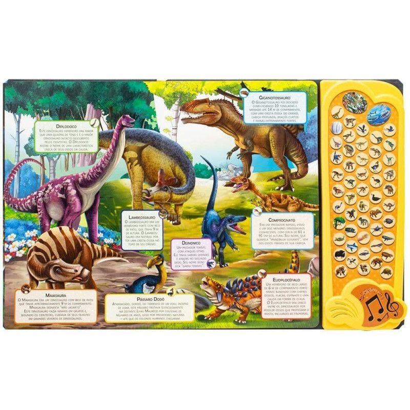 PROCURE E ENCONTRE LIVRO SONORO DINOSSAUROS  - REF. 313629 - 1 UNIDADE
