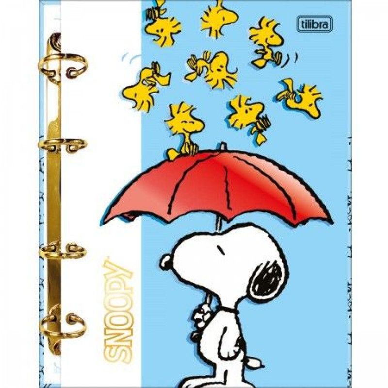 CADERNO ARGOLADO 80 FOLHAS COLEGIAL SNOOPY TILIBRA - REF. 351377 - 1 UNIDADE