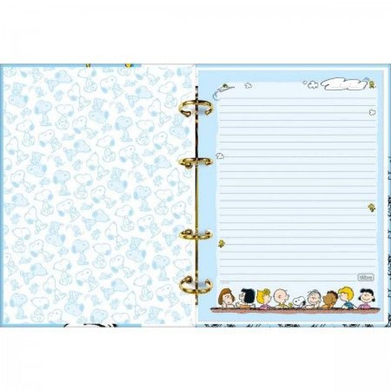 CADERNO ARGOLADO 80 FOLHAS COLEGIAL SNOOPY TILIBRA - REF. 351377 - 1 UNIDADE