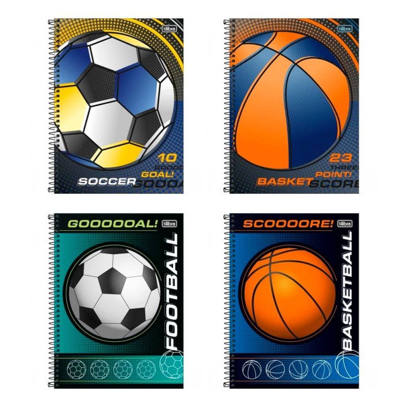 CADERNO 20 MATERIAS CAPA DURA 320FL CONNECT SCORE TILIBRA - REF. 389943 - PACOTE COM 2 UNIDADES