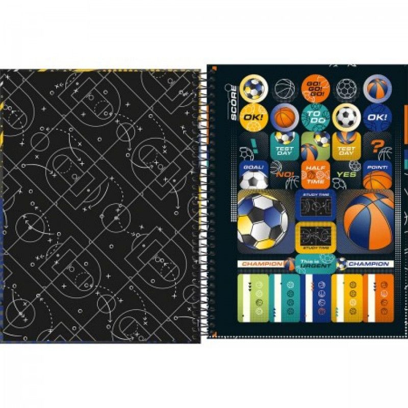 CADERNO 20 MATERIAS CAPA DURA 320FL CONNECT SCORE TILIBRA - REF. 389943 - PACOTE COM 2 UNIDADES