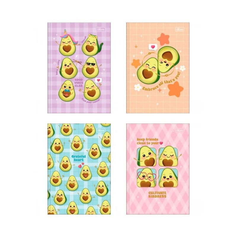 CADERNO BROCHURA CAPA DURA 1/4 ABACUTE 80 FOLHAS TILIBRA - REF. 356824 - PACOTE COM 5 UNIDADES