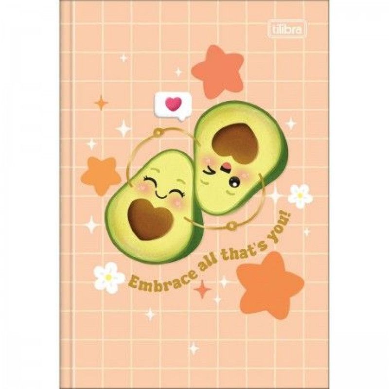 CADERNO BROCHURA CAPA DURA 1/4 ABACUTE 80 FOLHAS TILIBRA - REF. 356824 - PACOTE COM 5 UNIDADES