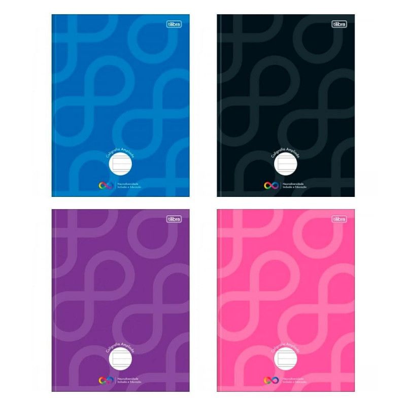 CADERNO BROCHURA CAPA DURA CALIGRAFIA NEURO 40 FOLHAS TILIBRA - REF. 387991 - PACOTE COM 5 UNIDADES