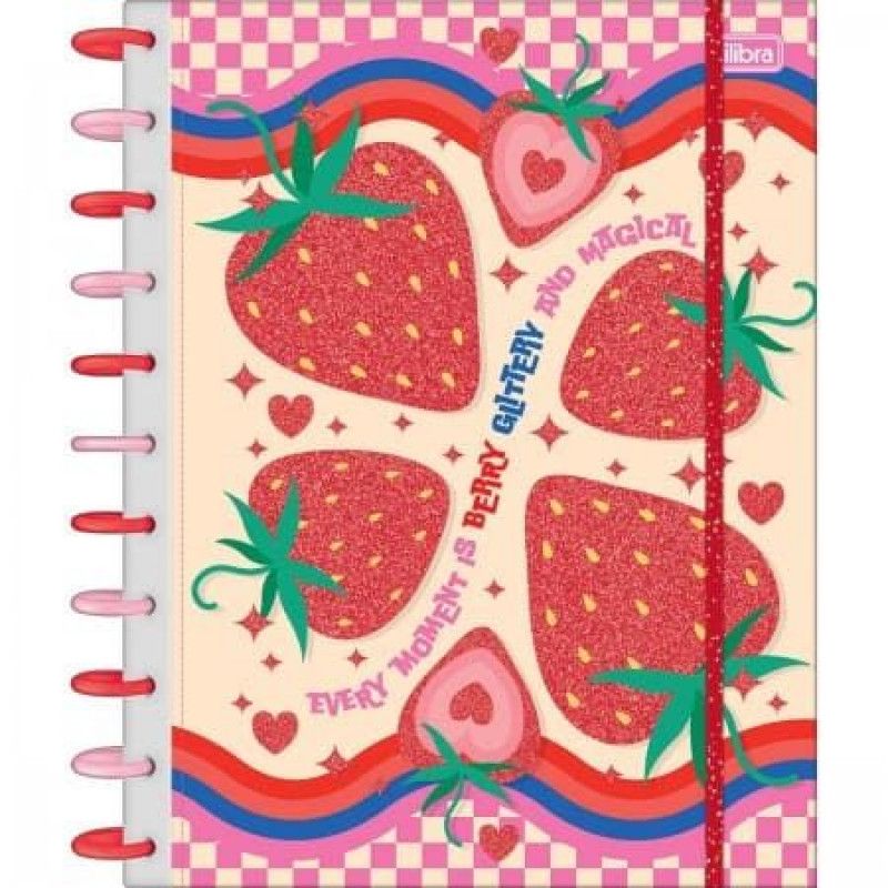 CADERNO 10 MATERIAS INTELIGENTE DISCO CONNECT BE BERRY! TILIBRA - REF. 359793 - 1 UNIDADE