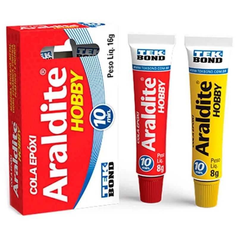 COLA EPOXI ARALDITE HOBBY 16G TEKBOND - REF. 10828500700 - CAIXA COM 6 UNIDADES