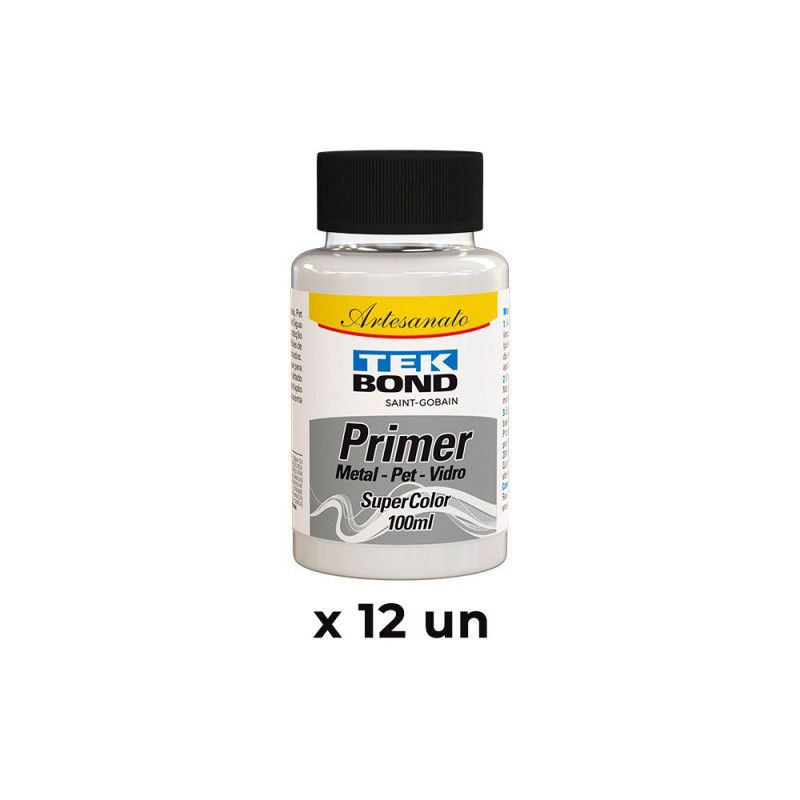 PRIMER PARA METAIS PET E VIDRO 100ML TEKBOND - REF. 26300210000 - PACOTE COM 6 UNIDADES