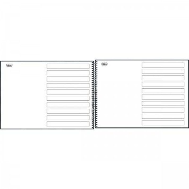 CADERNO ESPIRAL CAPA DURA 40 FOLHAS MEIA PAUTA NEURO TILIBRA - REF. 385671 - PACOTE COM 4 UNIDADES