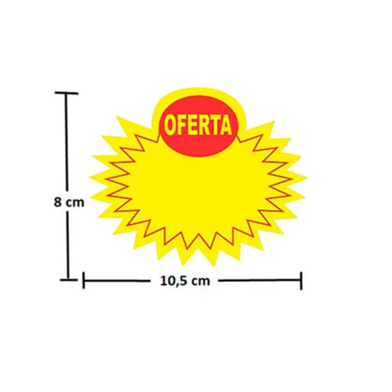 CARTAZ SPLASH OFERTA 8X10CM COM 10 UNIDADES PRECO LEGAL - REF. 8838 - 1 UNIDADE