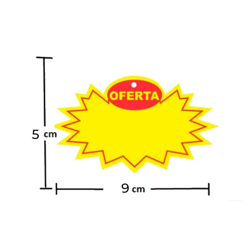 CARTAZ SPLASH OFERTA 5X9CM COM 10 UNIDADES PRECO LEGAL - REF. 8753 - 1 UNIDADE