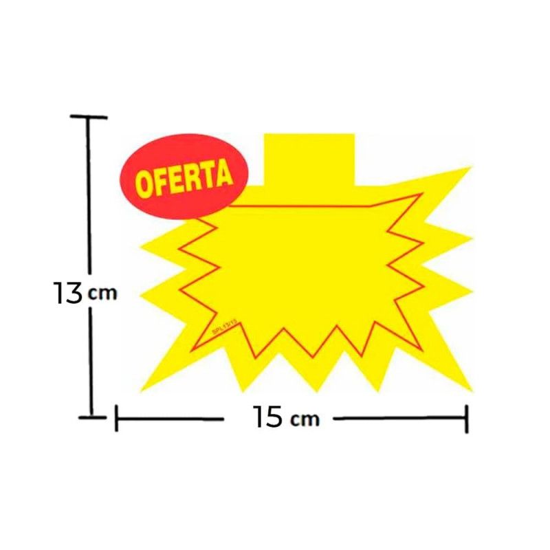 CARTAZ SPLASH OFERTA 13X15CM COM 5 UNIDADES PRECO LEGAL - REF. 8814 - 1 UNIDADE