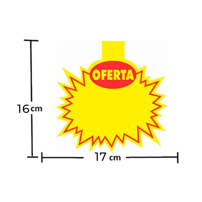 CARTAZ SPLASH OFERTA 16X17CM COM 5 UNIDADES PRECO LEGAL - REF. 8807 - 1 UNIDADE