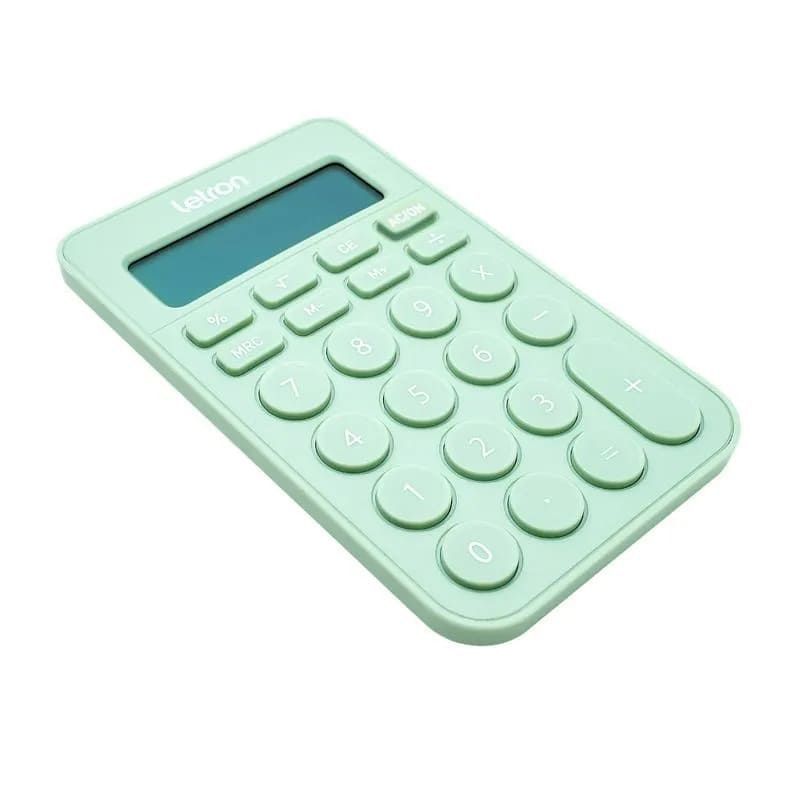 CALCULADORA 8 DIGITOS BATERIA CANDY VERDE 14,6CM LETRON - REF. 99334 - 1 UNIDADE