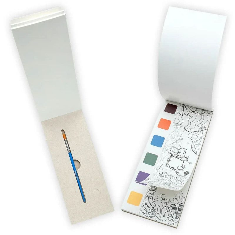 BLOCO DE COLORIR COM AQUARELA DINO LEO E LEO - REF. 91824 - 1 UNIDADE