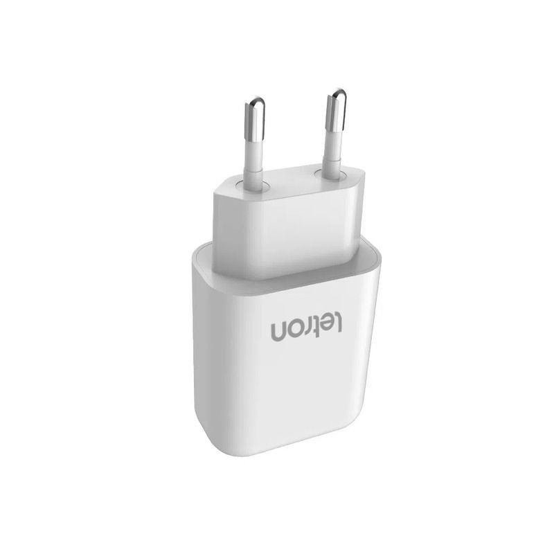 FONTE CARREGADOR CELULAR USB 2 ENTRADAS BRANCO V LETRON - REF. 74668 - 1 UNIDADE
