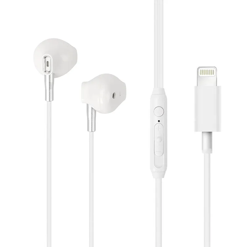 FONE DE OUVIDO ESTEREO INTRA-AURICULAR LIGHTNING BRANCO LETRON - REF. 74647 - 1 UNIDADE