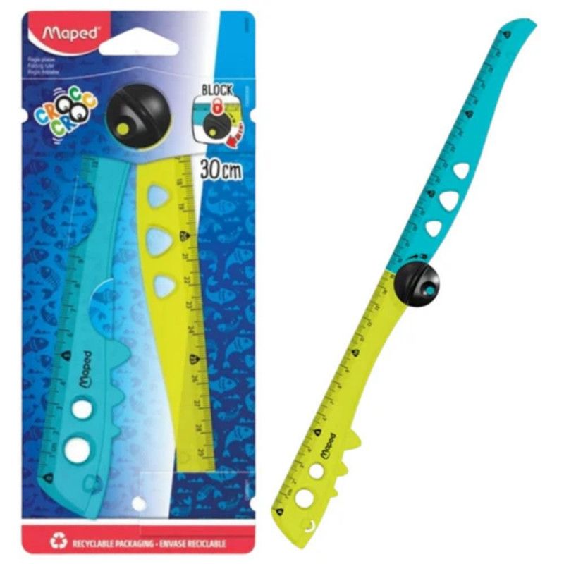 REGUA 15/30CM DOBRAVEL CROC CROC MAPED - REF. 282030 - 1 UNIDADE