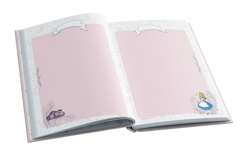 CADERNO BROCHURAO CAPA DURA 160 FOLHAS COLEGIAL ALICE ANIMATIVA - REF. 10831 - PACOTE COM 2 UNIDADES