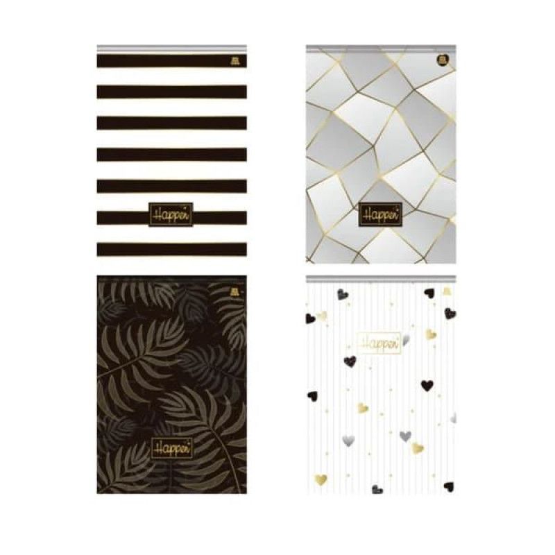 BLOCO CAPA DURA 80 FOLHAS VERTICAL HAPPEN ANIMATIVA - REF. 10813 - PACOTE COM 4 UNIDADES
