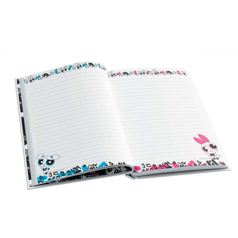 CADERNO BROCHURAO CAPA DURA 160 FOLHAS COLEGIAL MENINAS SUPERPODEROSAS ANIMATIVA - REF. 10835 - PACOTE COM 2 UNIDADES