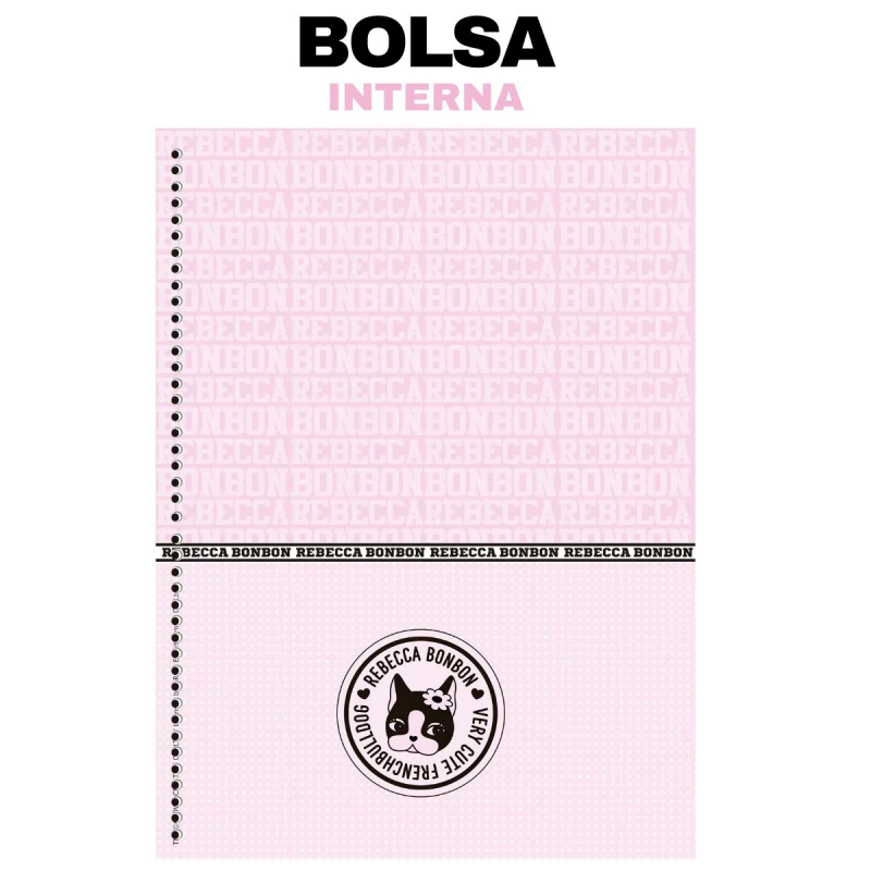 CADERNO 1 MATERIA CAPA DURA 80 FOLHAS REBECCA BONBON ANIMATIVA - REF. 10788 - PACOTE COM 4 UNIDADES
