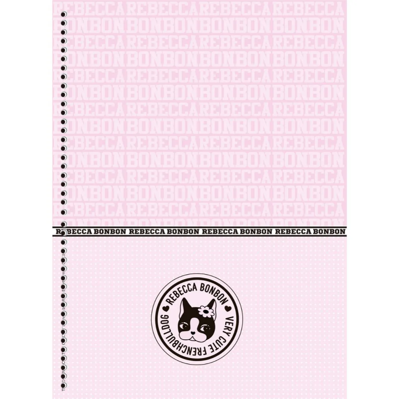 CADERNO 1 MATERIA CAPA DURA 80 FOLHAS REBECCA BONBON ANIMATIVA - REF. 10788 - PACOTE COM 4 UNIDADES